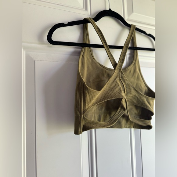 WORN ONCE Fabletics NO-BOUNCE SCULPTKNIT® BRA In Color Moss Green LIKE NEW - Picture 12 of 17